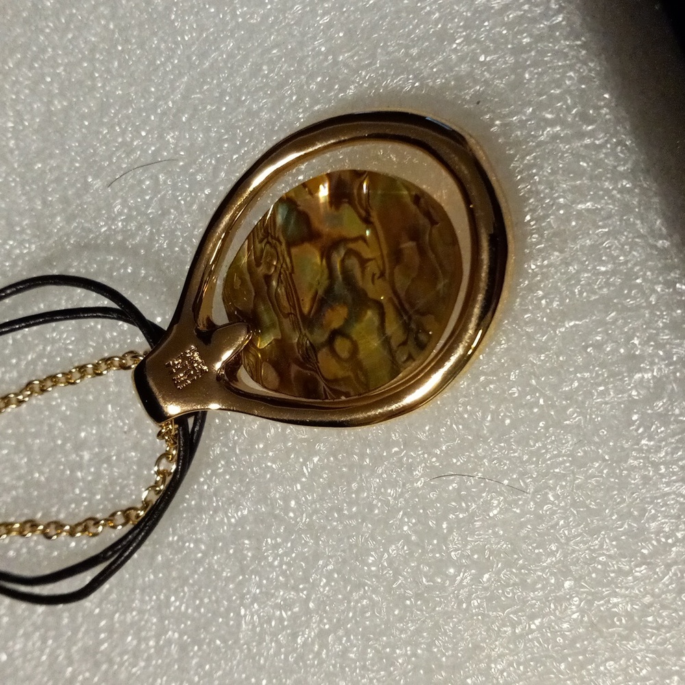 Robert Lee Morris necklace with opalescent faux Abalone